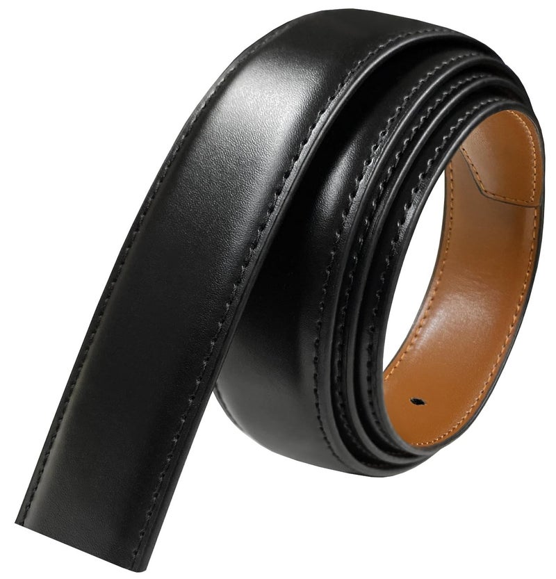 Belts.com 160502 Reversible Belt Strap Replacement Genuine Leather Dress Belt Strap, 1-1/8" (30mm) Wide (Black/Tan, 38) - Image 1